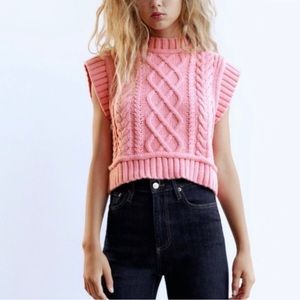 Zara Cable Knit Sweater Vest